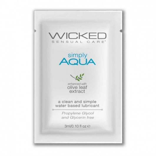 Легкий лубрикант на водной основе Wicked Simply AQUA - 3 мл. - Wicked - купить с доставкой в Сызрани