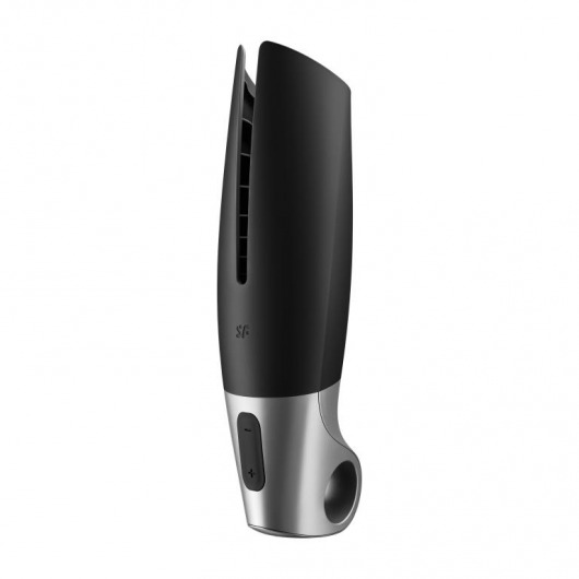 Черный мастурбатор с вибрацией Power Masturbator - Satisfyer - в Сызрани купить с доставкой