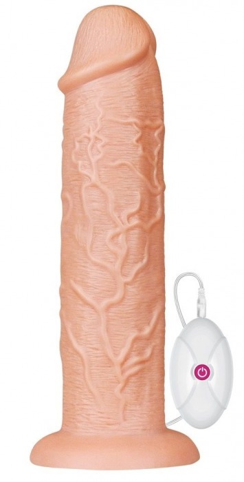 Телесный вибратор-гигант 11 Inch Realistic Long Vibrating Dildo - 28 см. - Lovetoy