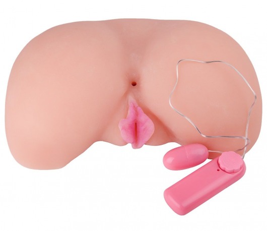 Вагина из кибер-кожи с выносным пультом управления вибрацией - LOVETOY (А-Полимер) - в Сызрани купить с доставкой