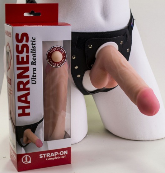 Страпон в подарочной упаковке: трусики с плугом и фаллоимитатор-насадка - 16 см. - LOVETOY (А-Полимер) - купить с доставкой в Сызрани