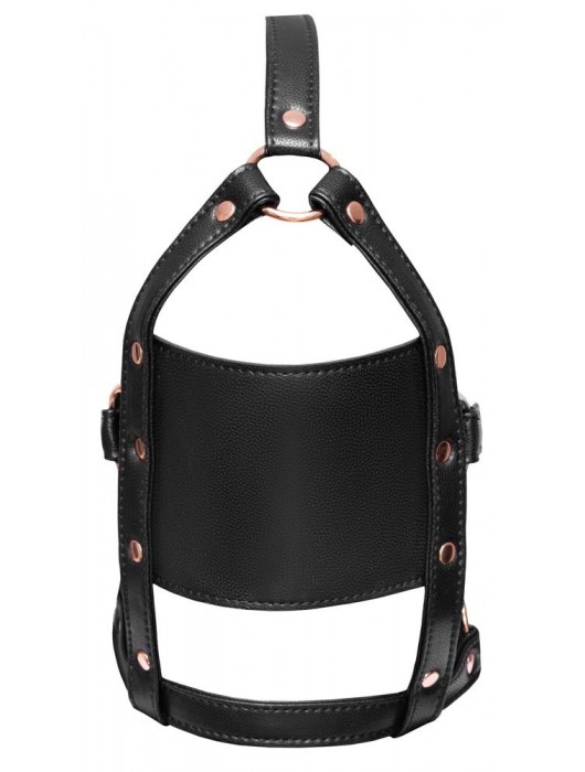 Черный намордник с кляпом-шаром Head Harness With A Gag - Orion - купить с доставкой в Сызрани