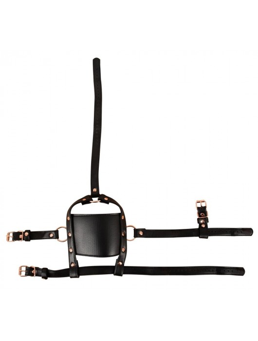 Черный намордник с кляпом-шаром Head Harness With A Gag - Orion - купить с доставкой в Сызрани