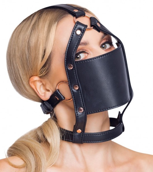 Черный намордник с кляпом-шаром Head Harness With A Gag - Orion - купить с доставкой в Сызрани