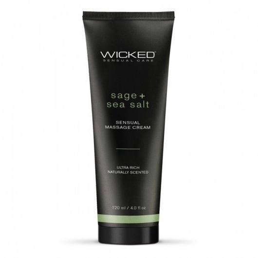 Массажный легкий крем WICKED Sage plus Sea Salt - 120 мл. - Wicked - купить с доставкой в Сызрани