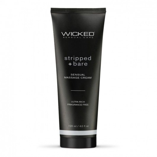 Массажный легкий крем WICKED Stripped plus Bare - 120 мл. - Wicked - купить с доставкой в Сызрани