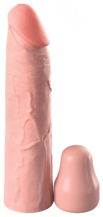 Телесная насадка-удлинитель 1 Inch Silicone X-tension - 17,8 см. - Pipedream - в Сызрани купить с доставкой