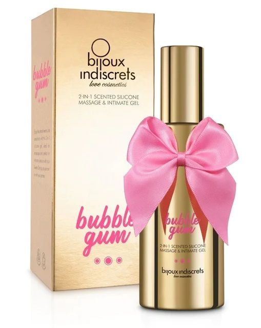 Гель с ароматом жвачки Bubblegum 2-in-1 Scented Silicone Massage And Intimate Gel - 100 мл. - Bijoux Indiscrets - купить с доставкой в Сызрани