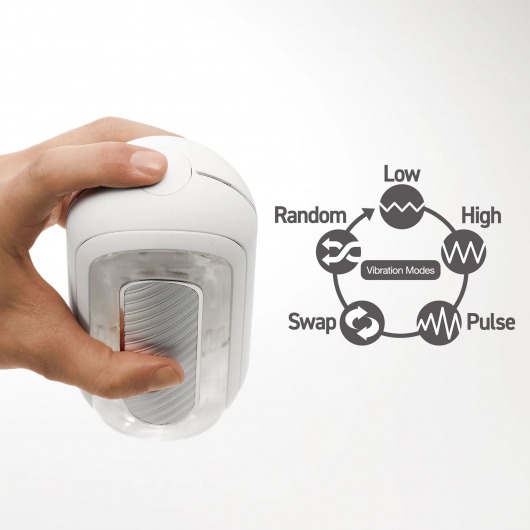 Белый мастурбатор Tenga Flip Zero Gravity с вибрацией - Tenga - в Сызрани купить с доставкой