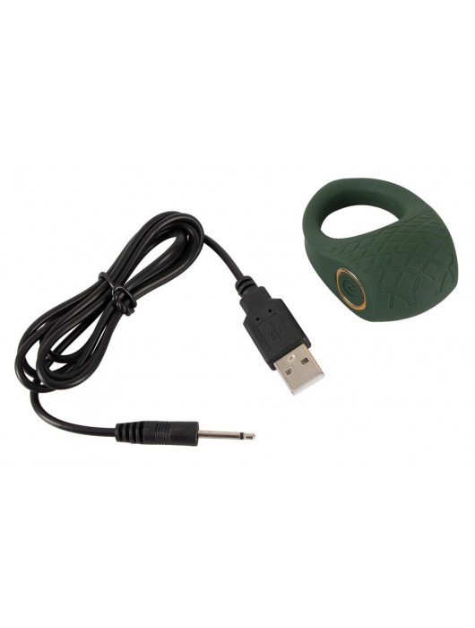 Зеленое эрекционное виброкольцо Luxurious Vibro Cock Ring - Orion - в Сызрани купить с доставкой