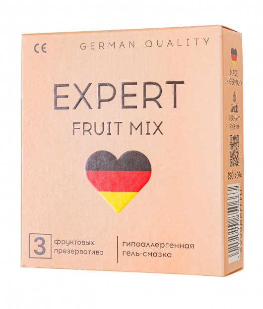 Ароматизированные презервативы EXPERT Fruit Mix - 3 шт. - Expert - купить с доставкой в Сызрани