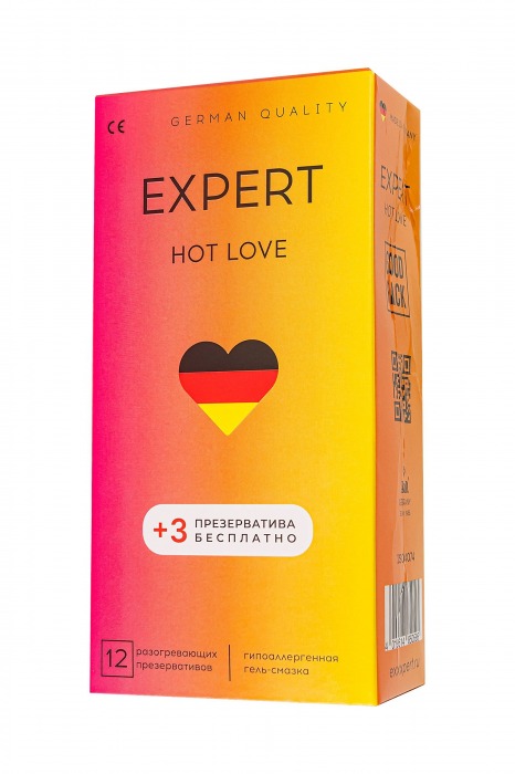 Презервативы EXPERT Hot Love с разогревающим эффектом - 12 шт.(+3 в подарок) - Expert - купить с доставкой в Сызрани