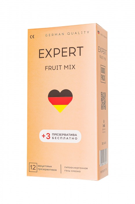 Ароматизированные презервативы EXPERT Fruit Mix - 12 шт.(+3 в подарок) - Expert - купить с доставкой в Сызрани