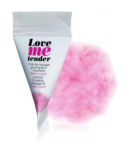 Съедобное согревающее массажное масло Love Me Tender Cotton Candy с ароматом сладкой ваты - 10 мл. - Love to Love - купить с доставкой в Сызрани