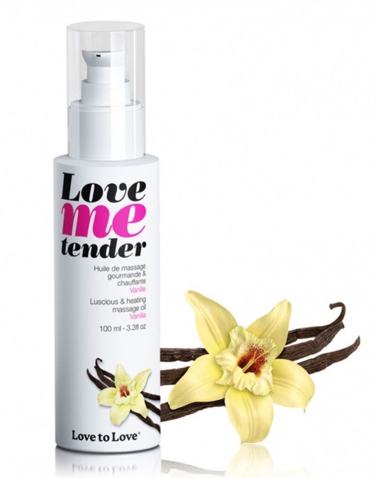 Съедобное согревающее массажное масло Love Me Tender Vanilla с ароматом ванили - 100 мл. - Love to Love - купить с доставкой в Сызрани