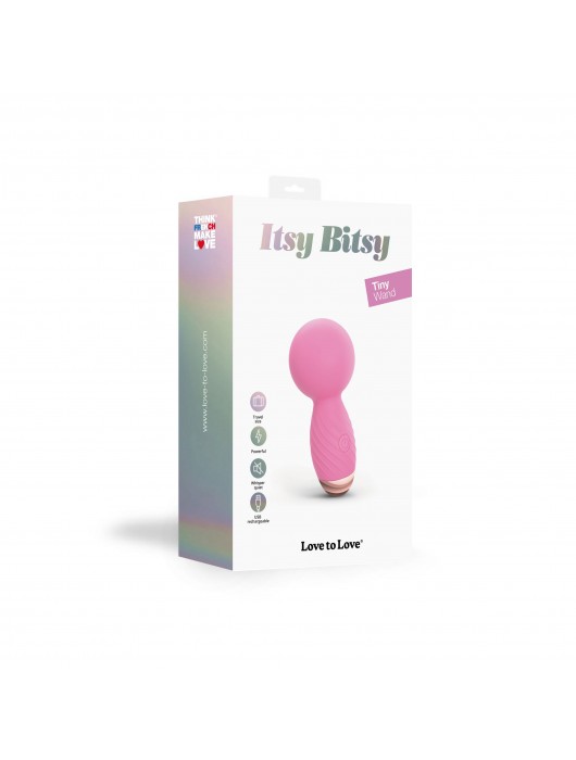 Розовый мини-wand вибратор Itsy Bitsy Mini Wand Vibrator - Love to Love