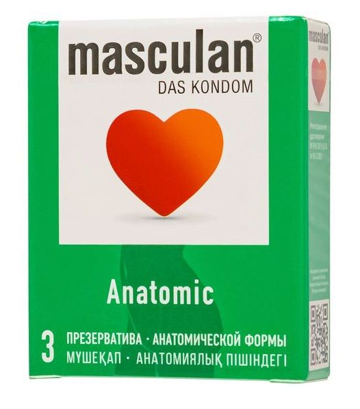 Презервативы анатомической формы Masculan Anatomic - 3 шт. - Masculan - купить с доставкой в Сызрани