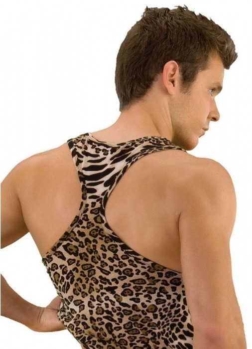 Мужская майка-борцовка с леопардовым принтом - La Blinque купить с доставкой