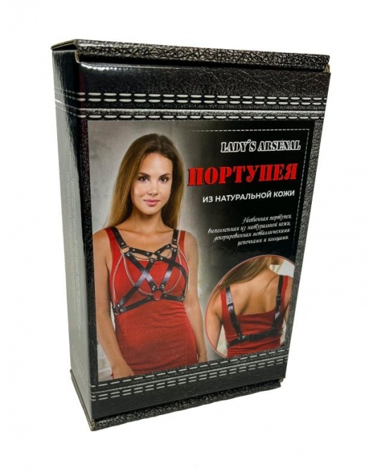 Портупея из натуральной кожи с цепочками - БДСМ Арсенал - купить с доставкой в Сызрани