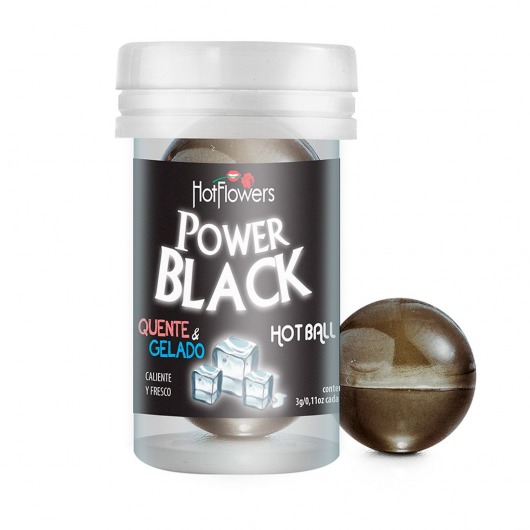 Интимный гель Power Black Hot Ball с охлаждающе-разогревающим эффектом (2 шарика по 3 гр.) - HotFlowers - купить с доставкой в Сызрани