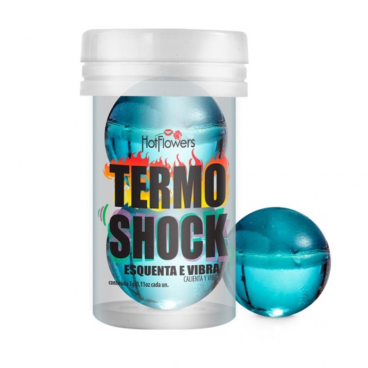 Интимный гель Termo Shock Hot Ball с разогревающе-покалывающим эффектом (2 шарика по 3 гр.) - HotFlowers - купить с доставкой в Сызрани