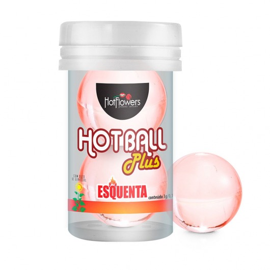 Лубрикант на масляной основе Hot Ball Plus с разогревающим эффектом (2 шарика по 3 гр.) - HotFlowers - купить с доставкой в Сызрани