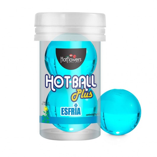 Лубрикант на масляной основе Hot Ball Plus с охлаждающим эффектом (2 шарика по 3 гр.) - HotFlowers - купить с доставкой в Сызрани