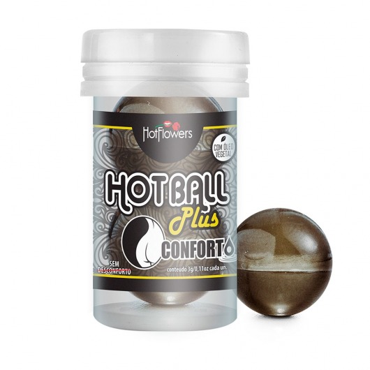 Анальный лубрикант на масляной основе Hot Ball Plus Conforto (2 шарика по 3 гр.) - HotFlowers - купить с доставкой в Сызрани