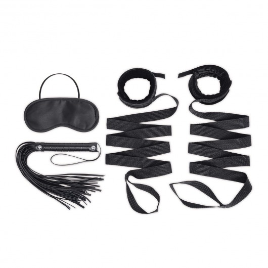 Эротический набор 4PC Bondage Bed Strap   Flogger Kit - Lux Fetish - купить с доставкой в Сызрани