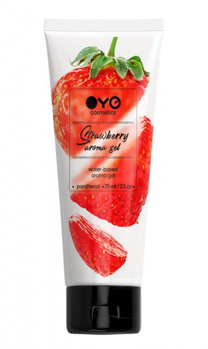 Лубрикант на водной основе OYO Aroma Gel Strawberry с ароматом клубники - 75 мл. - OYO - купить с доставкой в Сызрани