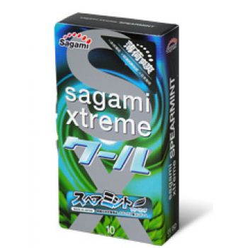 Презервативы Sagami Xtreme Mint с ароматом мяты - 10 шт. - Sagami - купить с доставкой в Сызрани