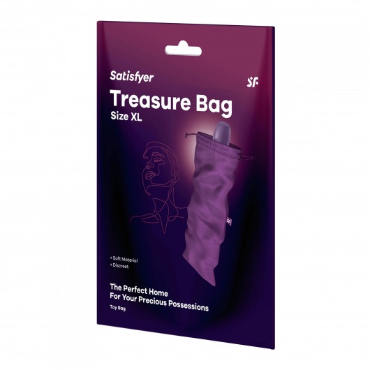 Фиолетовый мешочек для хранения игрушек Treasure Bag XL - Satisfyer - купить с доставкой в Сызрани