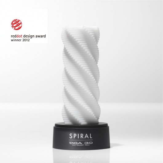 Белый 3D мастурбатор SPIRAL - Tenga - в Сызрани купить с доставкой