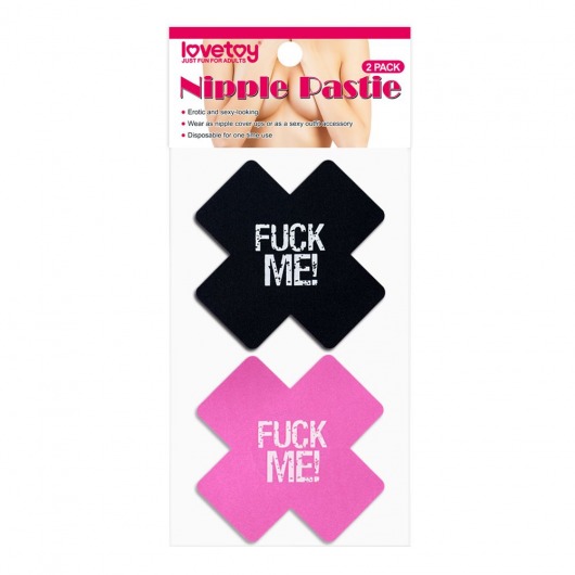 Набор из 2 пар пэстисов Cross Pattern Nipple Pasties - Lovetoy - купить с доставкой в Сызрани