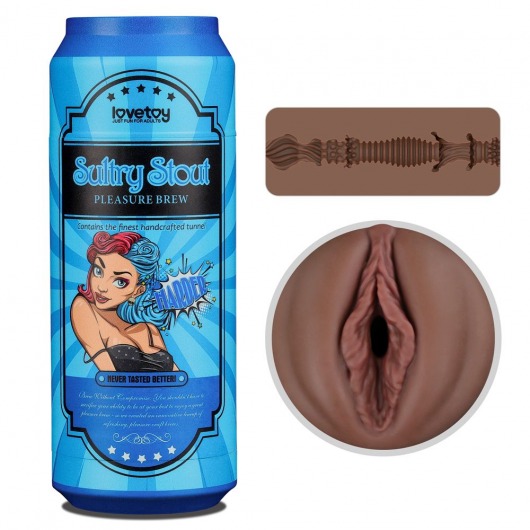 Коричневый мастурбатор-вагина Pleasure Brew Masturbator-Sultry Stout в банке - Lovetoy - в Сызрани купить с доставкой