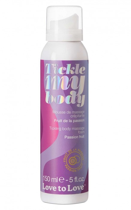 Массажная хрустящая пенка Tickle my body с ароматом маракуйи - 150 мл. - Love to Love - купить с доставкой в Сызрани