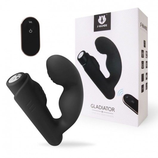Черный вибромассажер Gladiator - 10,7 см. - S-HANDE - в Сызрани купить с доставкой