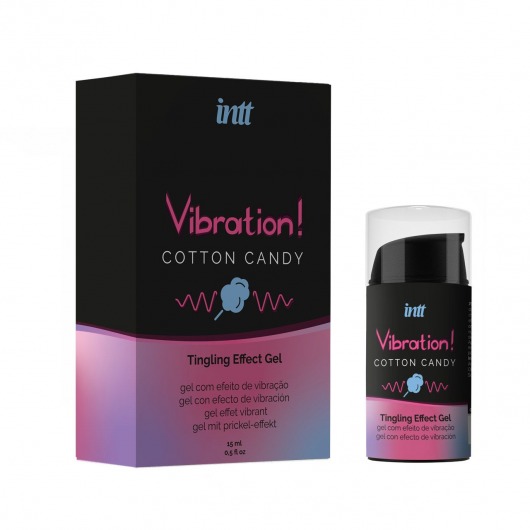 Жидкий вибратор Vibration Cotton Candy с ароматом сахарной ваты - 15 мл. - INTT - купить с доставкой в Сызрани