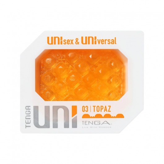 Оранжевый мастурбатор-стимулятор Tenga Uni Topaz - Tenga - в Сызрани купить с доставкой