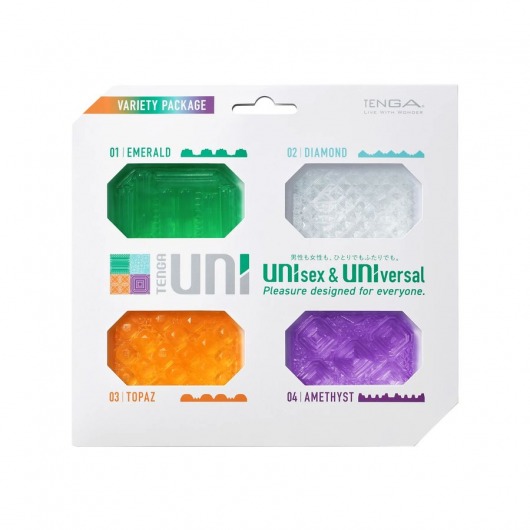 Набор из 4 мастурбаторов-стимуляторов Tenga Uni Variety Pack - Tenga - в Сызрани купить с доставкой