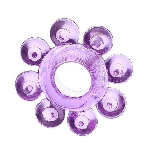 Мягкая фиолетовая гелевая насадка - Toyfa Basic - в Сызрани купить с доставкой