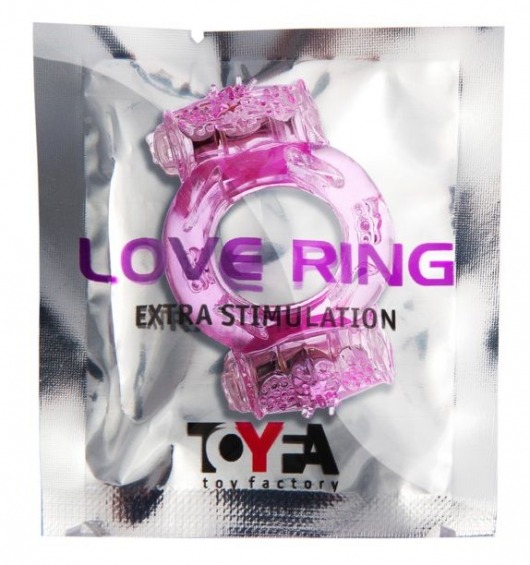 Розовое виброкольцо с двумя батарейками - Toyfa Basic - в Сызрани купить с доставкой