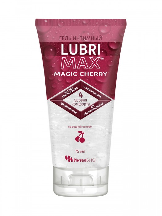 Интимный гель-смазка на водной основе Lubrimax Magic Cherry - 75 мл. - ИнтелБИО - купить с доставкой в Сызрани