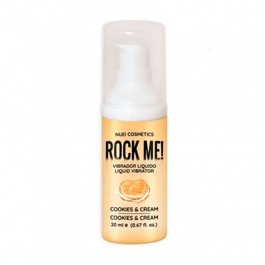 Жидкий вибратор Nuei Rock Me! с ароматом печенья и сливок - 20 мл. - Nuei cosmetics - купить с доставкой в Сызрани