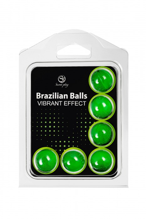 Набор из 6 шариков с массажным маслом Brazilian Balls с эффектом вибрации - Secret Play - купить с доставкой в Сызрани