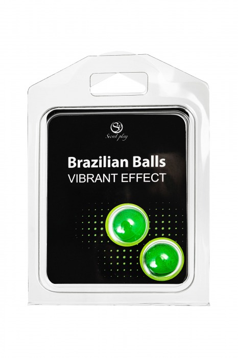 Набор из 2 шариков с массажным маслом Brazilian Balls с эффектом вибрации - Secret Play - купить с доставкой в Сызрани