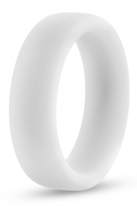 Белое люминесцентное эрекционное кольцо Silicone Glo Cock Ring - Blush Novelties - в Сызрани купить с доставкой