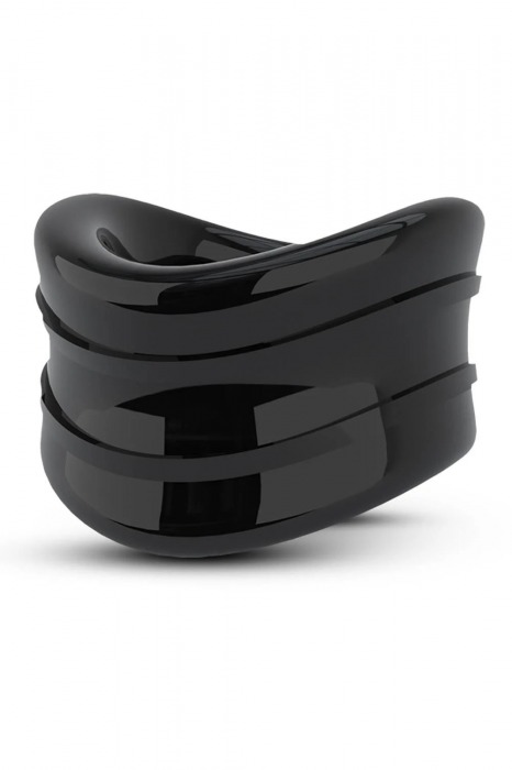 Черное эрекционное кольцо на мошонку Beef Ball Stretcher Snug - Blush Novelties - в Сызрани купить с доставкой