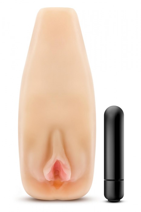 Мастурбатор-вагина с вибрацией Soft   Wet Natasha Realistic Beige Masturbator - Blush Novelties - в Сызрани купить с доставкой