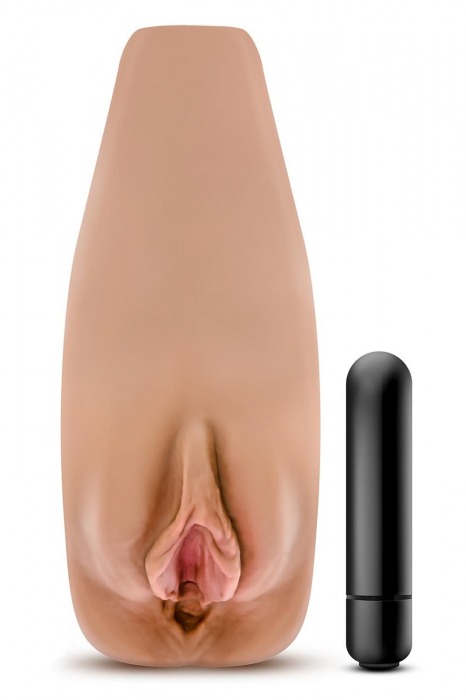 Маструбатор-вагина с вибрацией Soft   Wet Renata Realistic Tan Masturbator - Blush Novelties - в Сызрани купить с доставкой